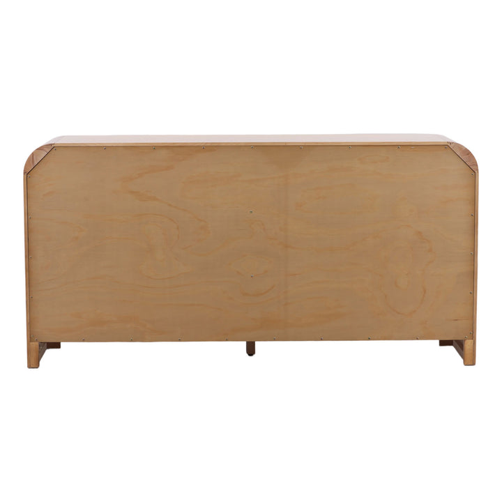 Porter Oak Veneer Dresser, back view