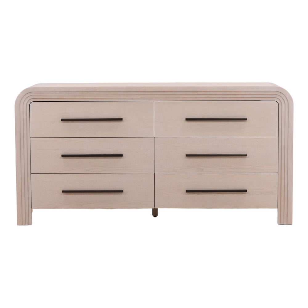 Porter Oak Veneer Dresser, front view