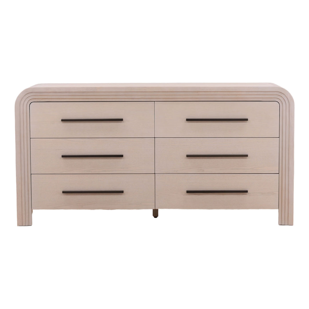 Porter Oak Veneer Dresser, front view