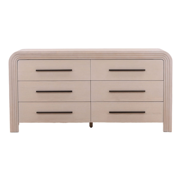 Porter Oak Veneer Dresser, front view