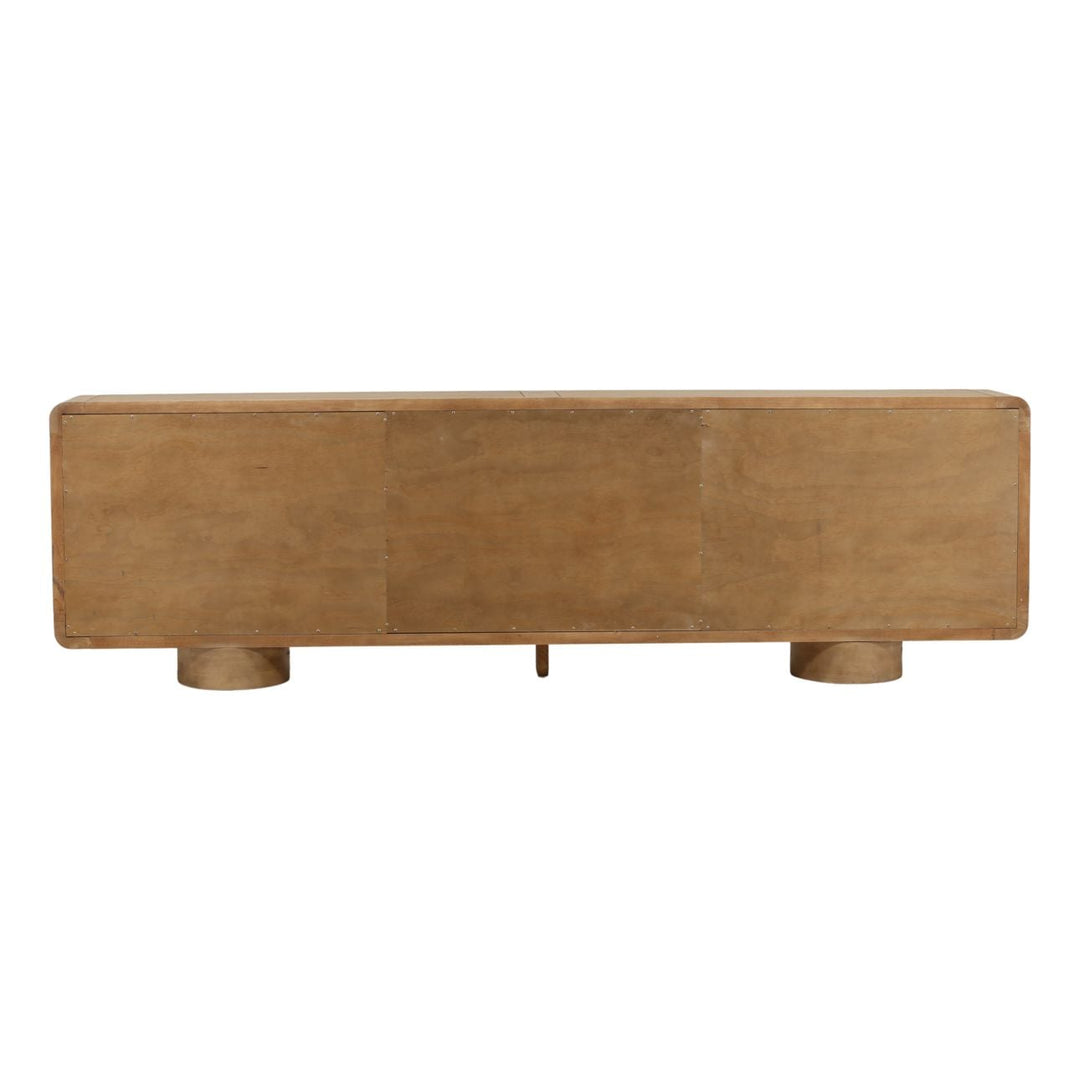 Camilla Oak Veneer Sideboard, Light Warm Wash, back view