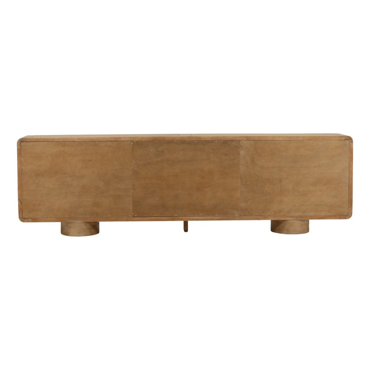 Camilla Oak Veneer Sideboard, Light Warm Wash, back view