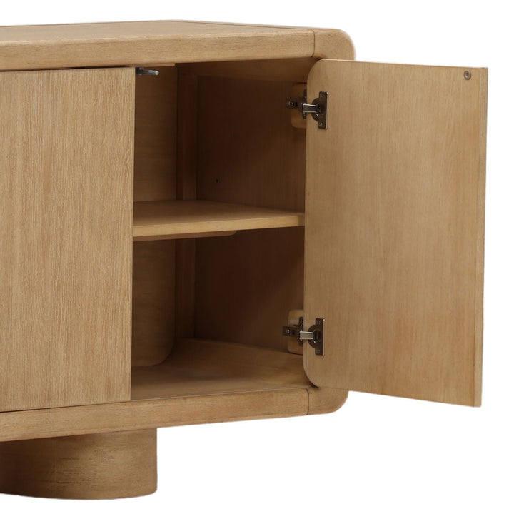 Camilla Oak Veneer Sideboard, Light Warm Wash, detail 2 view