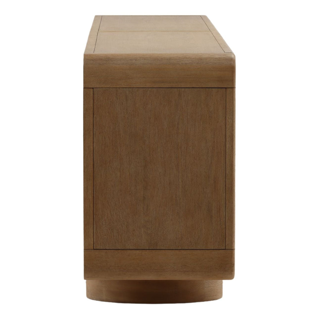 Camilla Oak Veneer Sideboard, Light Warm Wash, profile view