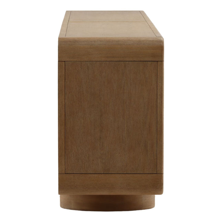 Camilla Oak Veneer Sideboard, Light Warm Wash, profile view