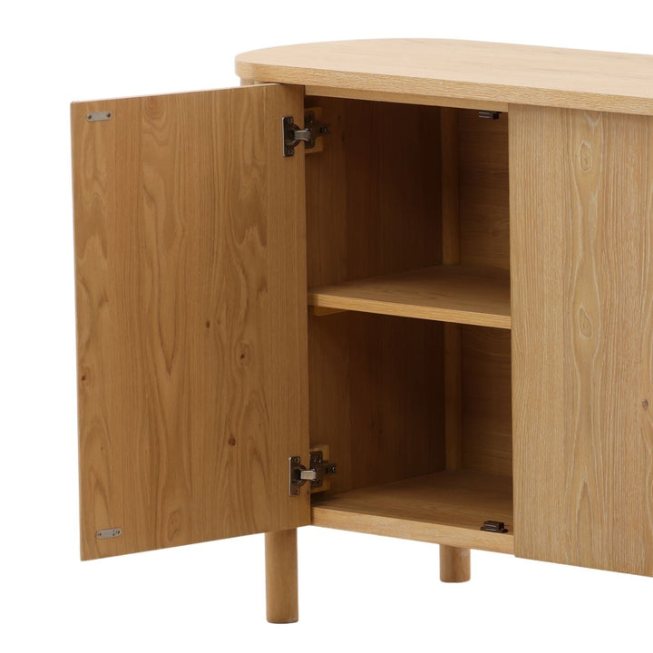Rae Oak Veneer Sideboard, detail 2 view