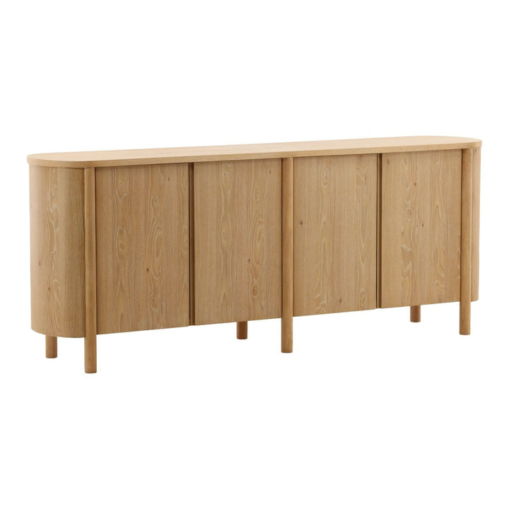 Rae Oak Veneer Sideboard, three-quarter studio view
