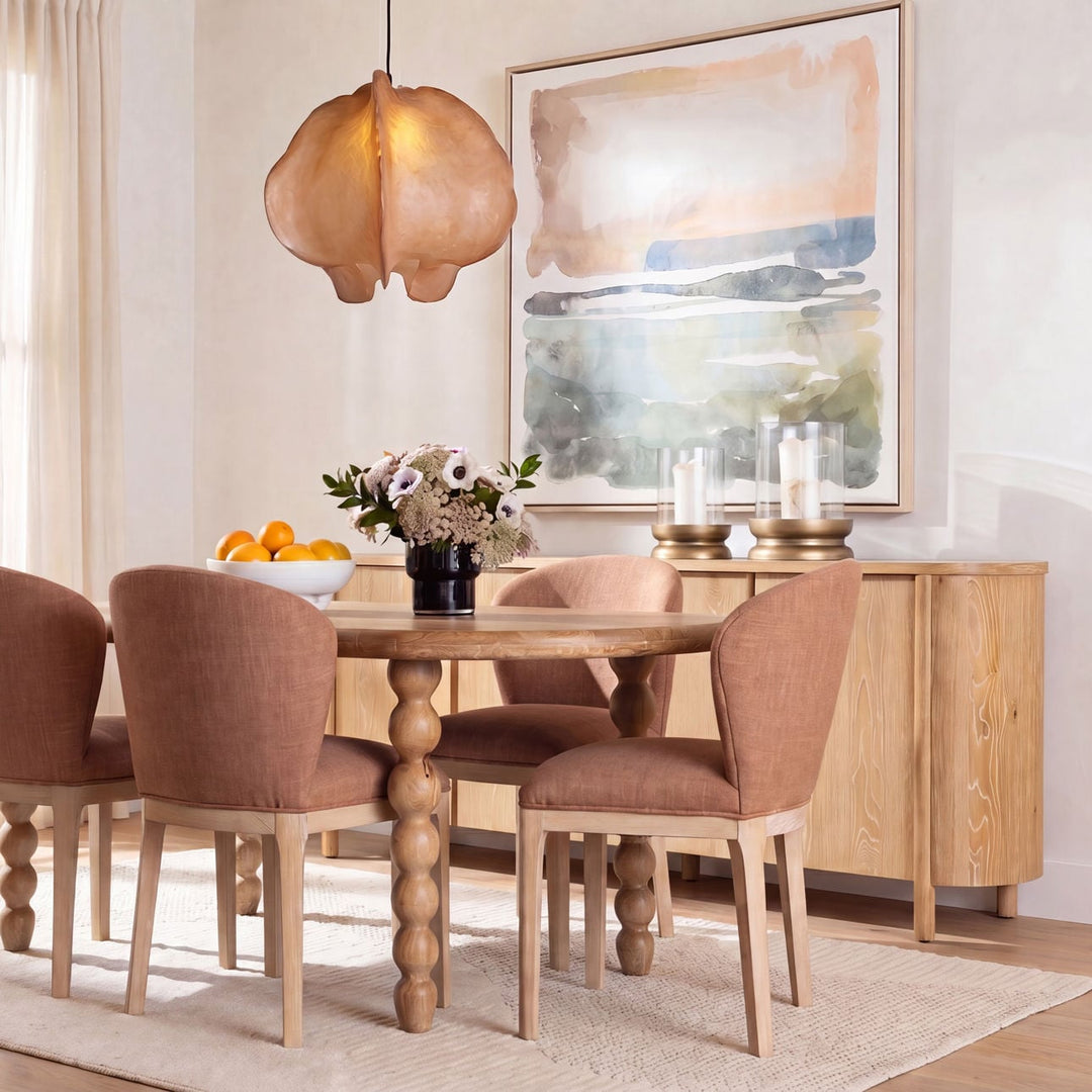 Rae Oak Veneer Sideboard, lifestyle view