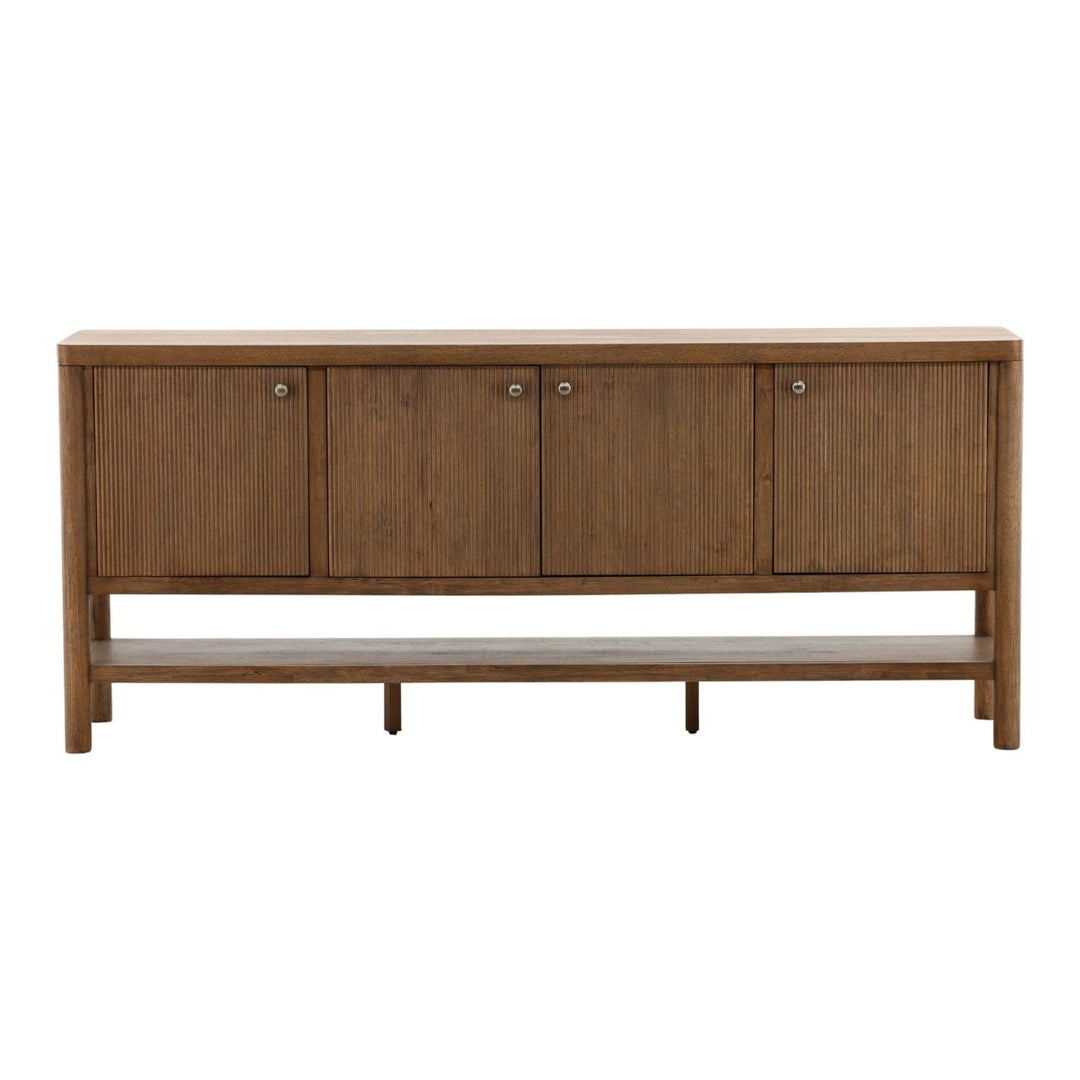 Estelle Oak Veneer Sideboard, Dark Brown, front view