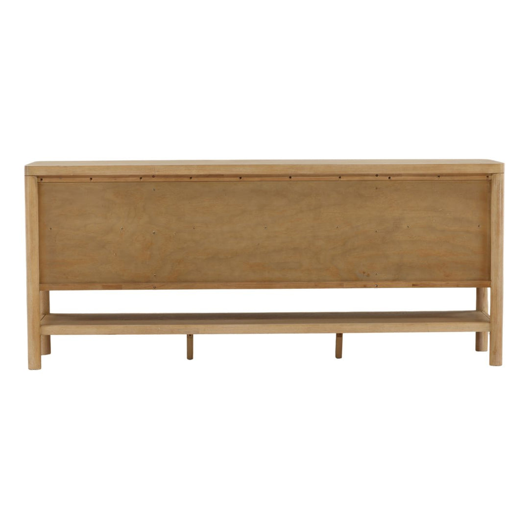 Estelle Oak Veneer Sideboard, Light Warm Wash, back view