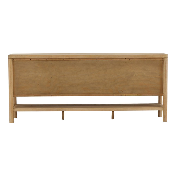 Estelle Oak Veneer Sideboard, Light Warm Wash, back view