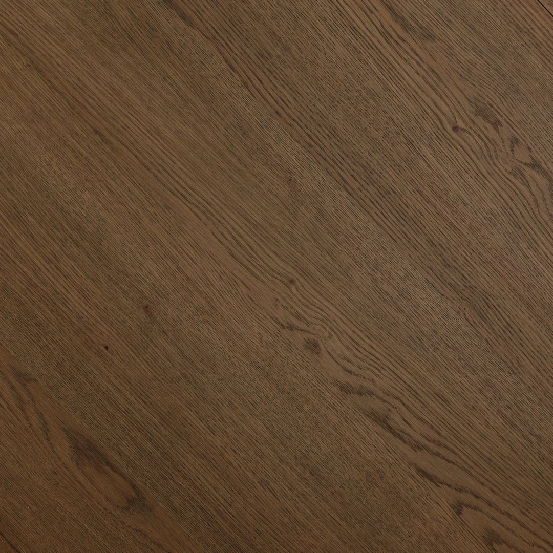 Hayden Oak Veneer Dining Table, Dark Brown, detail 2 view