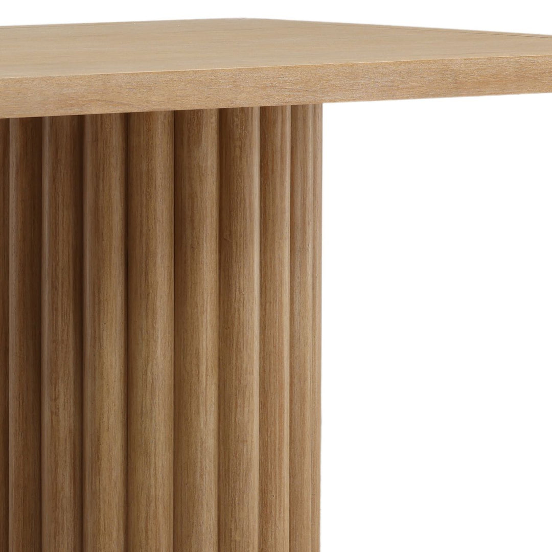 Hayden Oak Veneer Dining Table, Light Warm Wash, detail 2 view