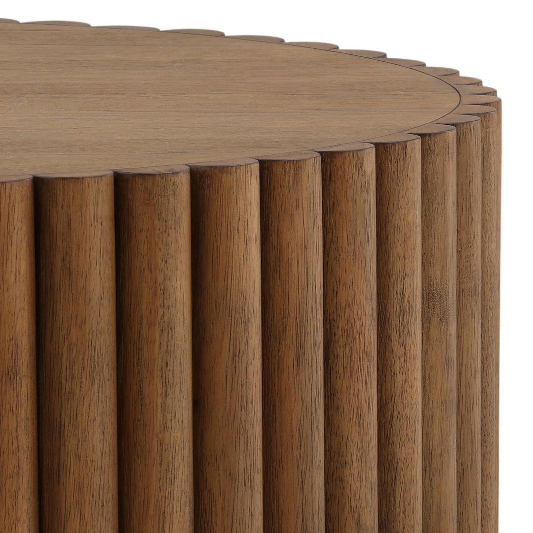 Huxley Oak Veneer Coffee Table, Dark Brown, detail 2 view