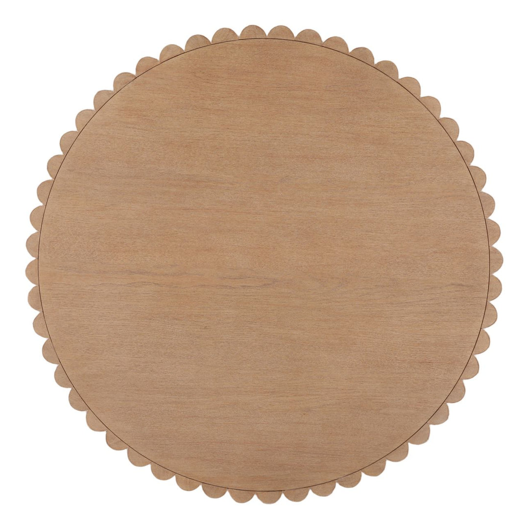 Huxley Oak Veneer Coffee Table, Light Warm Wash, overhead view