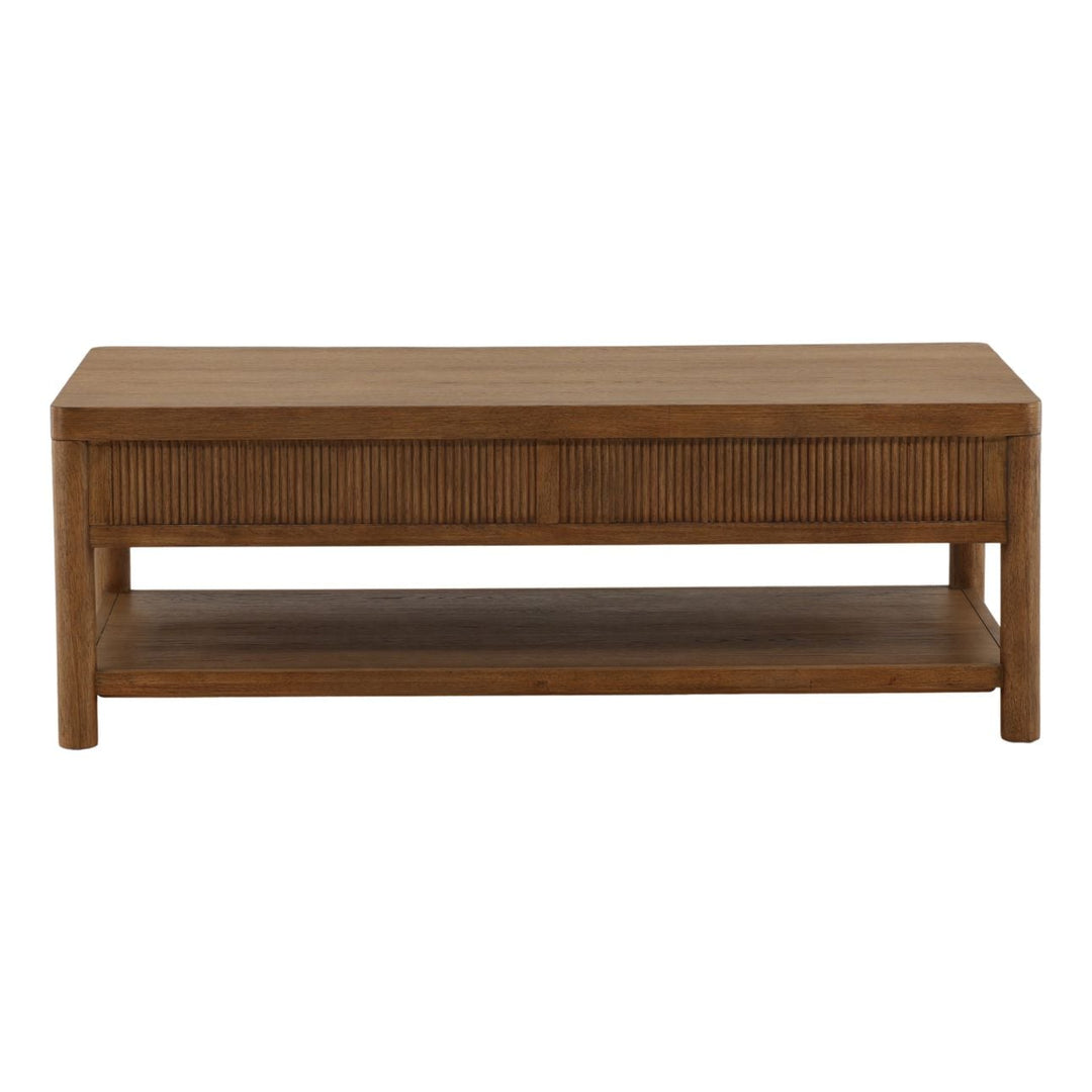 Ronan Oak Veneer Coffee Table, back view