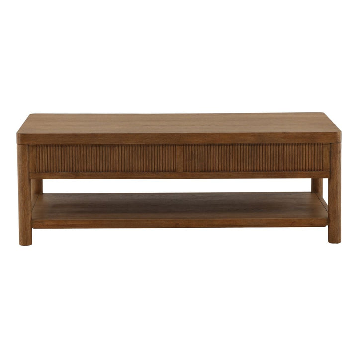 Ronan Oak Veneer Coffee Table, back view