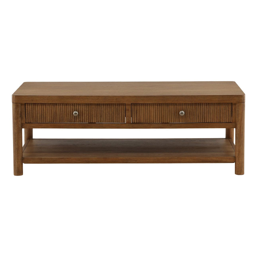 Ronan Oak Veneer Coffee Table, front view