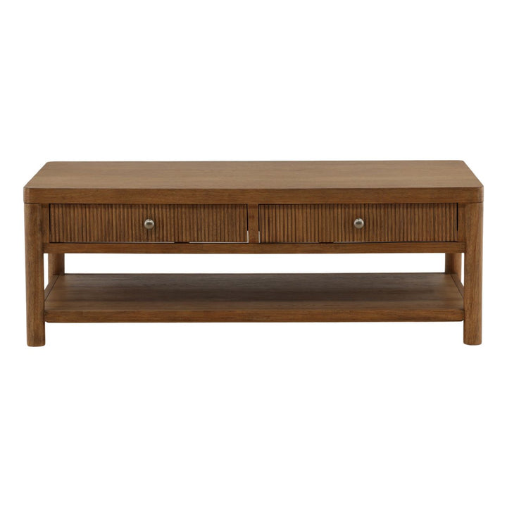 Ronan Oak Veneer Coffee Table, front view