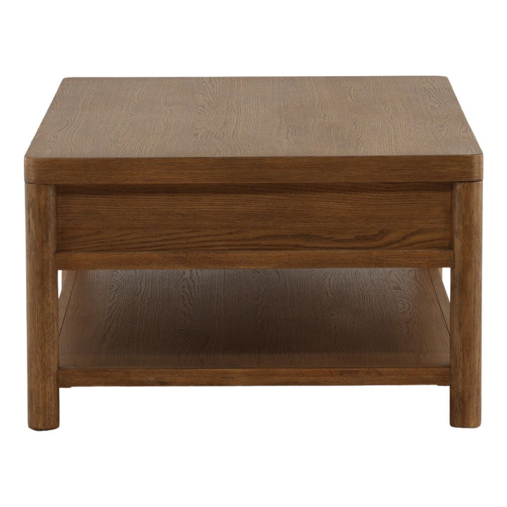 Ronan Oak Veneer Coffee Table, profile view