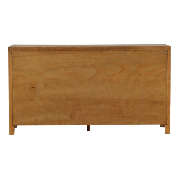Toren Oak Veneer Dresser, Dark Brown, back view