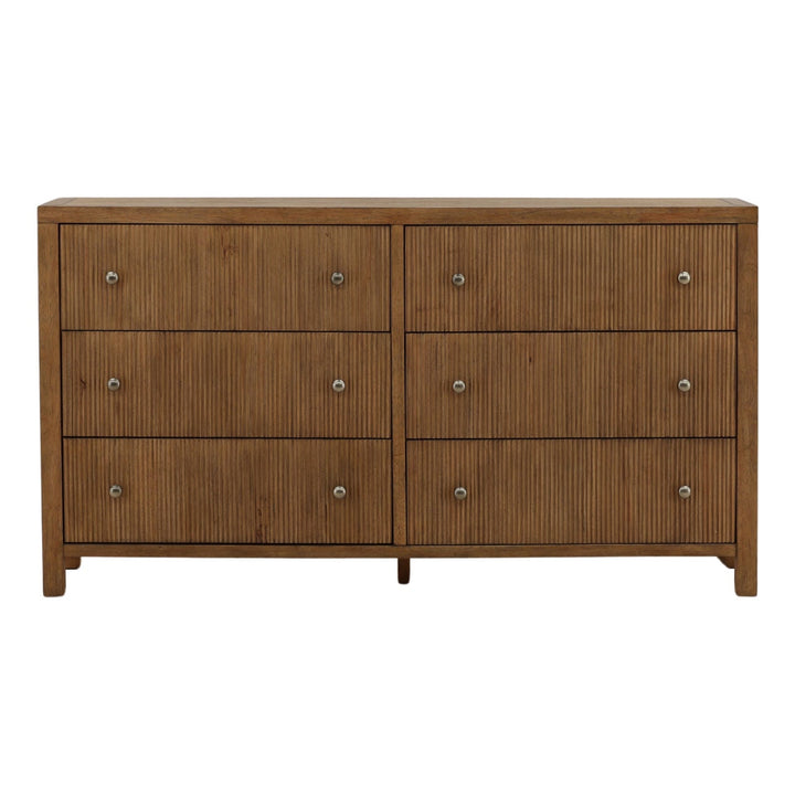 Toren Oak Veneer Dresser, Dark Brown, front view