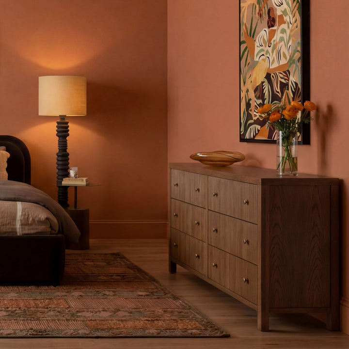 Toren Oak Veneer Dresser, Dark Brown, alternate lifestyle view 1