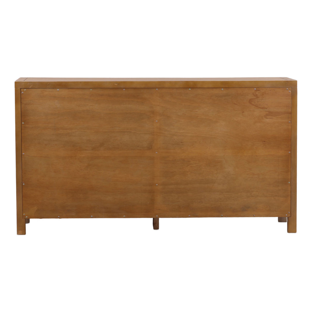 Toren Oak Veneer Dresser, Light Warm Wash, back view