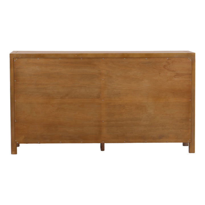 Toren Oak Veneer Dresser, Light Warm Wash, back view
