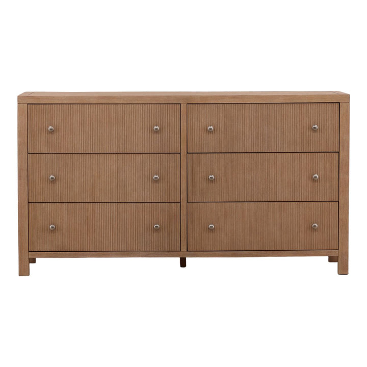 Toren Oak Veneer Dresser, Light Warm Wash, front view