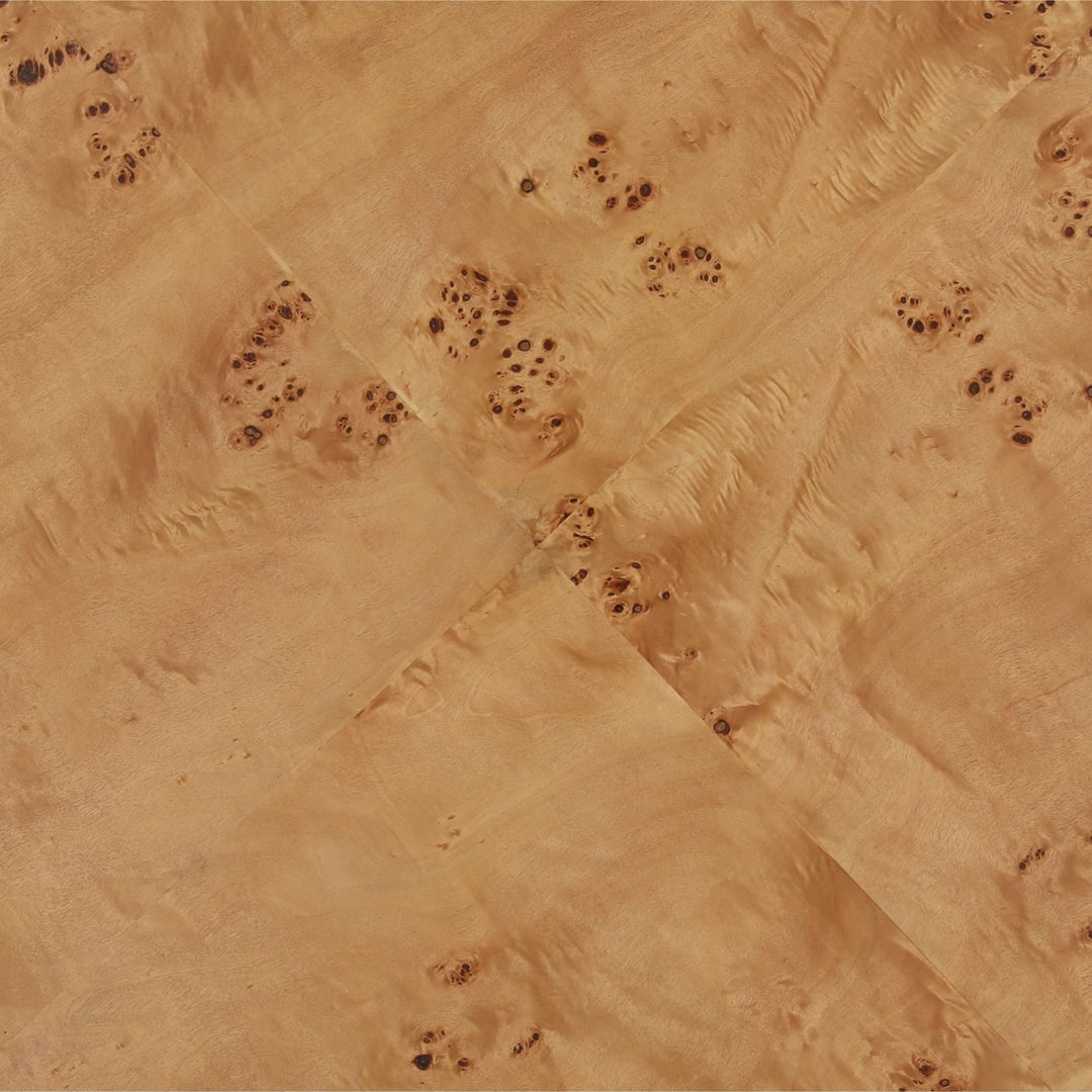 Paula Burl Veneer Coffee Table, detail 1 view