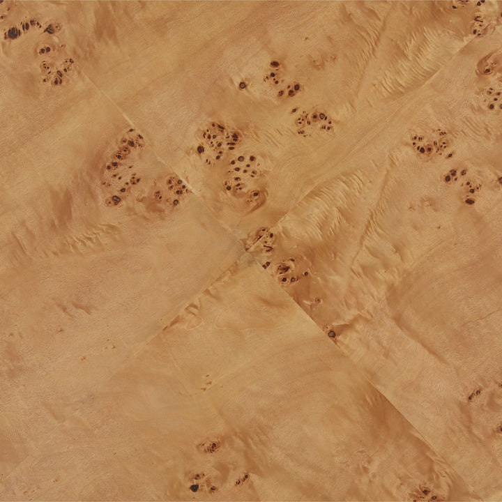 Paula Burl Veneer Coffee Table, detail 1 view