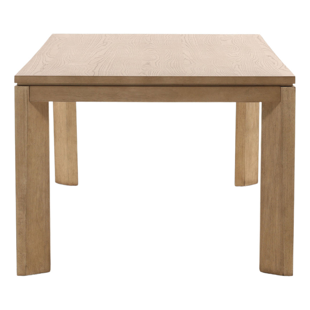 Keira Natural Oak Veneer Dining Table, profile view