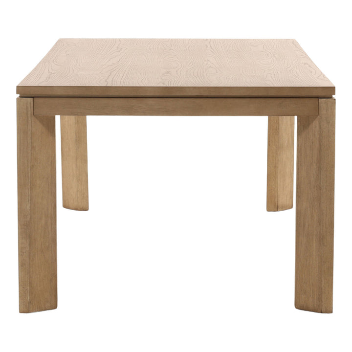 Keira Natural Oak Veneer Dining Table, profile view