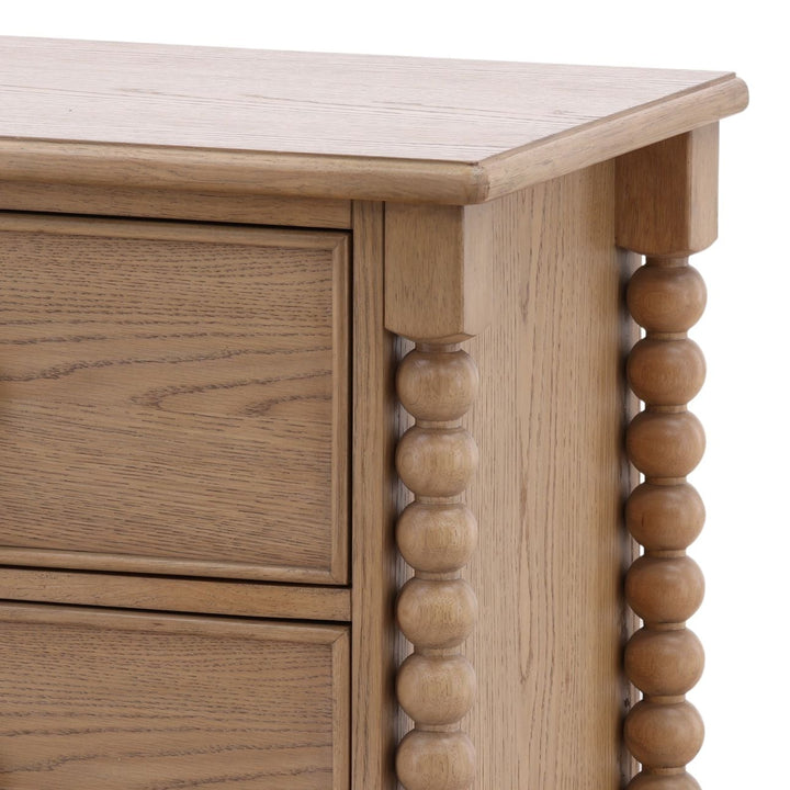 Marcella Two-Drawer Nightstand, Natural, detail 1 view