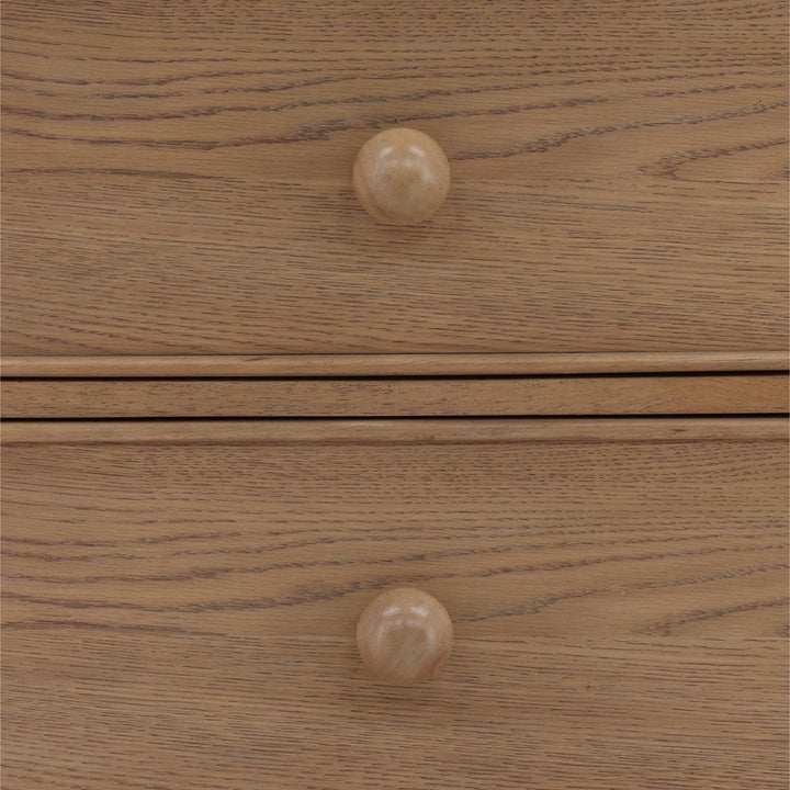 Marcella Two-Drawer Nightstand, Natural, detail 2 view
