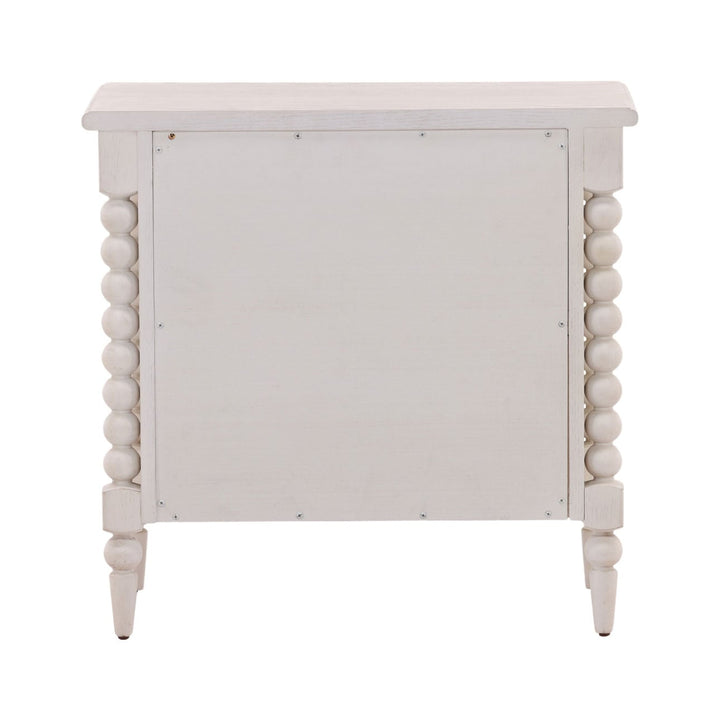 Marcella Two-Drawer Nightstand, Whitewash, back view