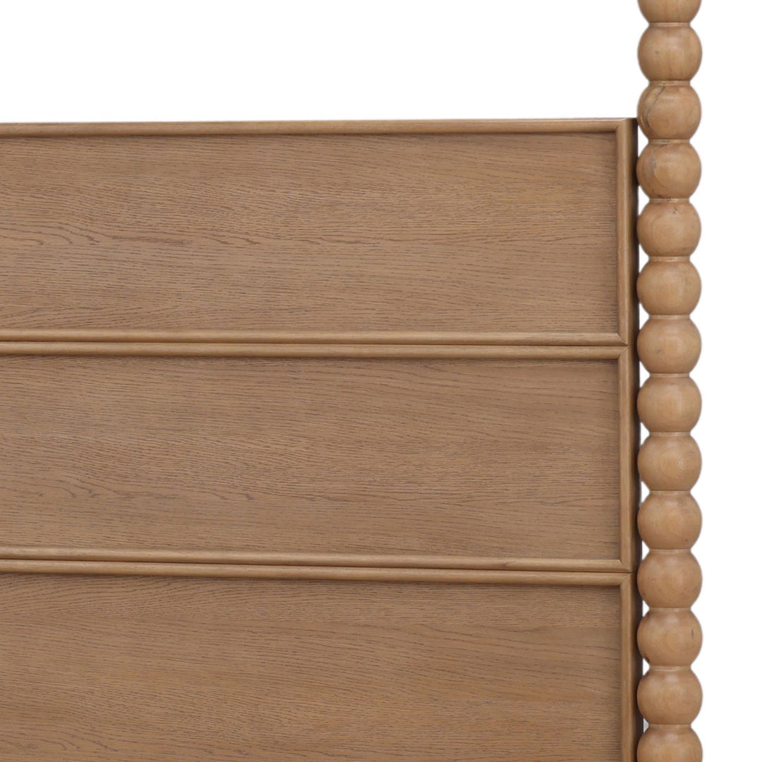 Marcella Oak Veneer Bed, Eastern King · Natural, detail 1 view