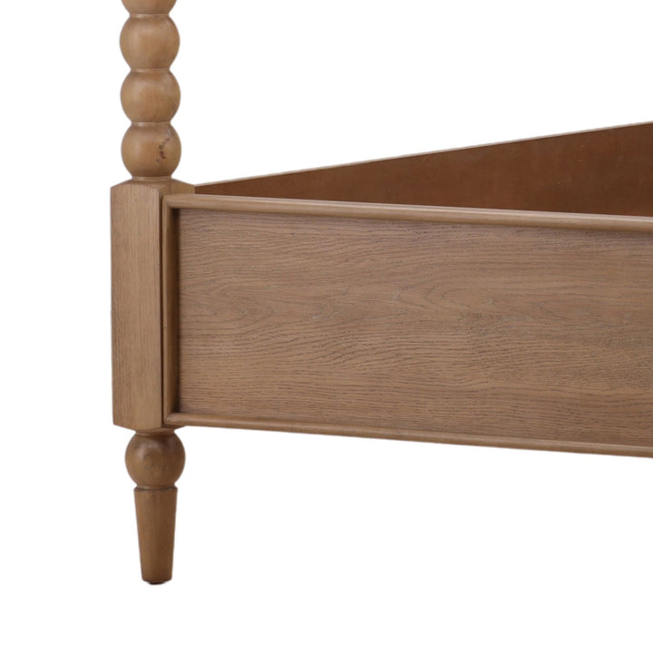 Marcella Oak Veneer Bed, Eastern King · Natural, detail 2 view