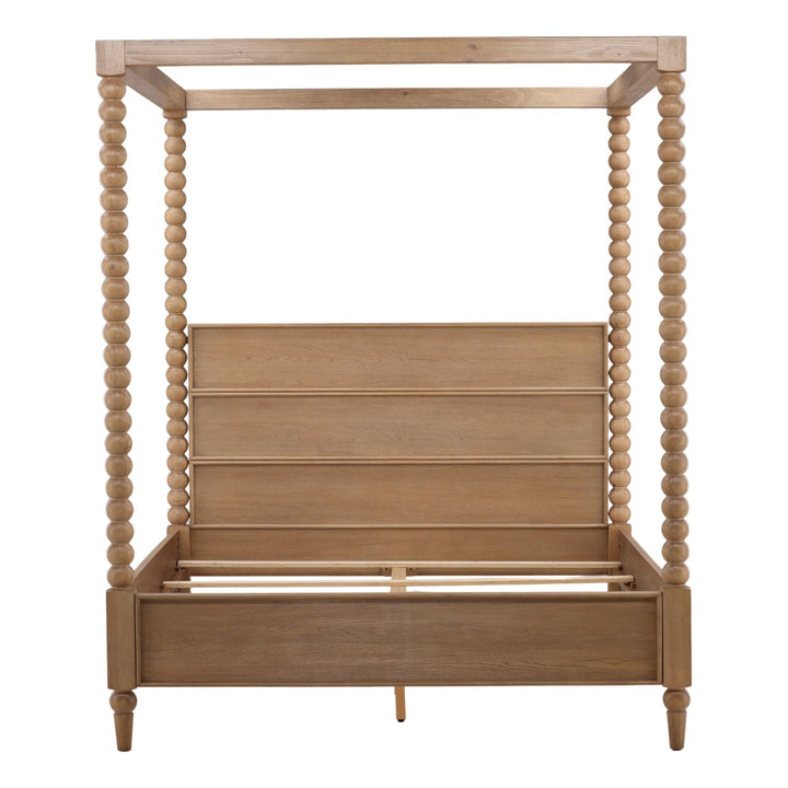 Marcella Oak Veneer Bed, Eastern King · Natural, front view