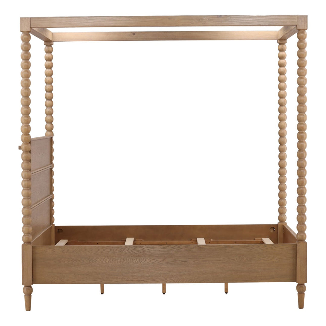Marcella Oak Veneer Bed, Eastern King · Natural, profile view
