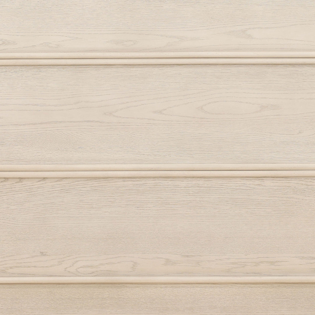 Marcella Oak Veneer Bed, Eastern King · Whitewash, detail 2 view