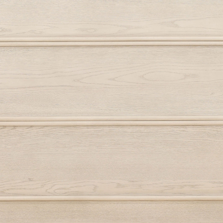 Marcella Oak Veneer Bed, Eastern King · Whitewash, detail 2 view
