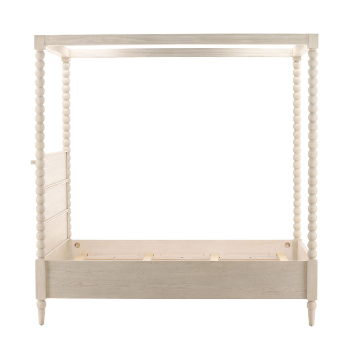 Marcella Oak Veneer Bed, Eastern King · Whitewash, profile view