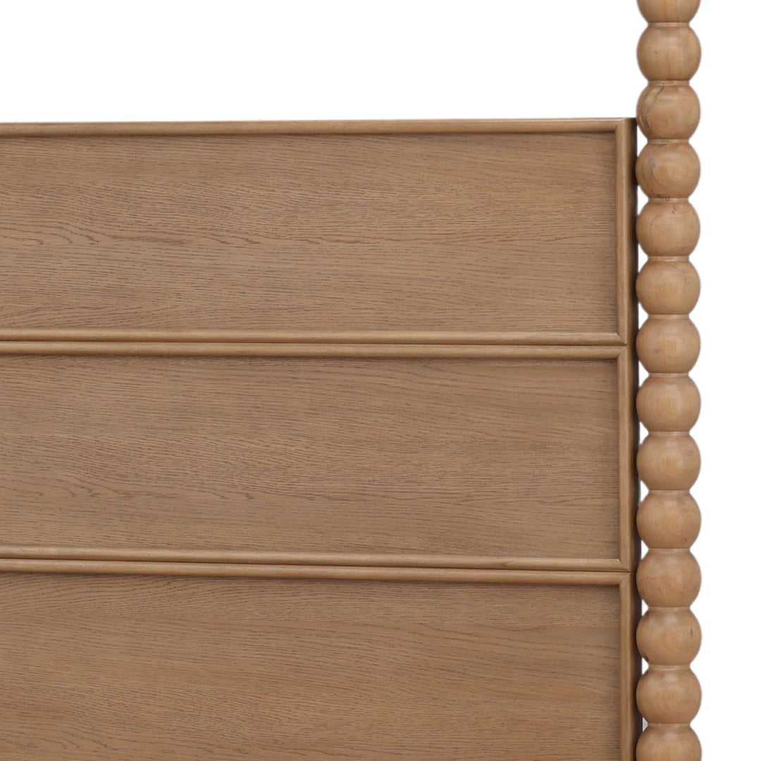 Marcella Oak Veneer Bed, Queen · Natural, detail 1 view