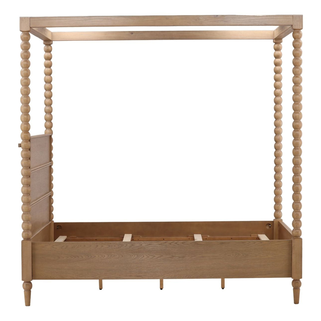 Marcella Oak Veneer Bed, Queen · Natural, profile view