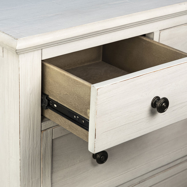 Luca Eight-Drawer Acacia Dresser, detail 1 view