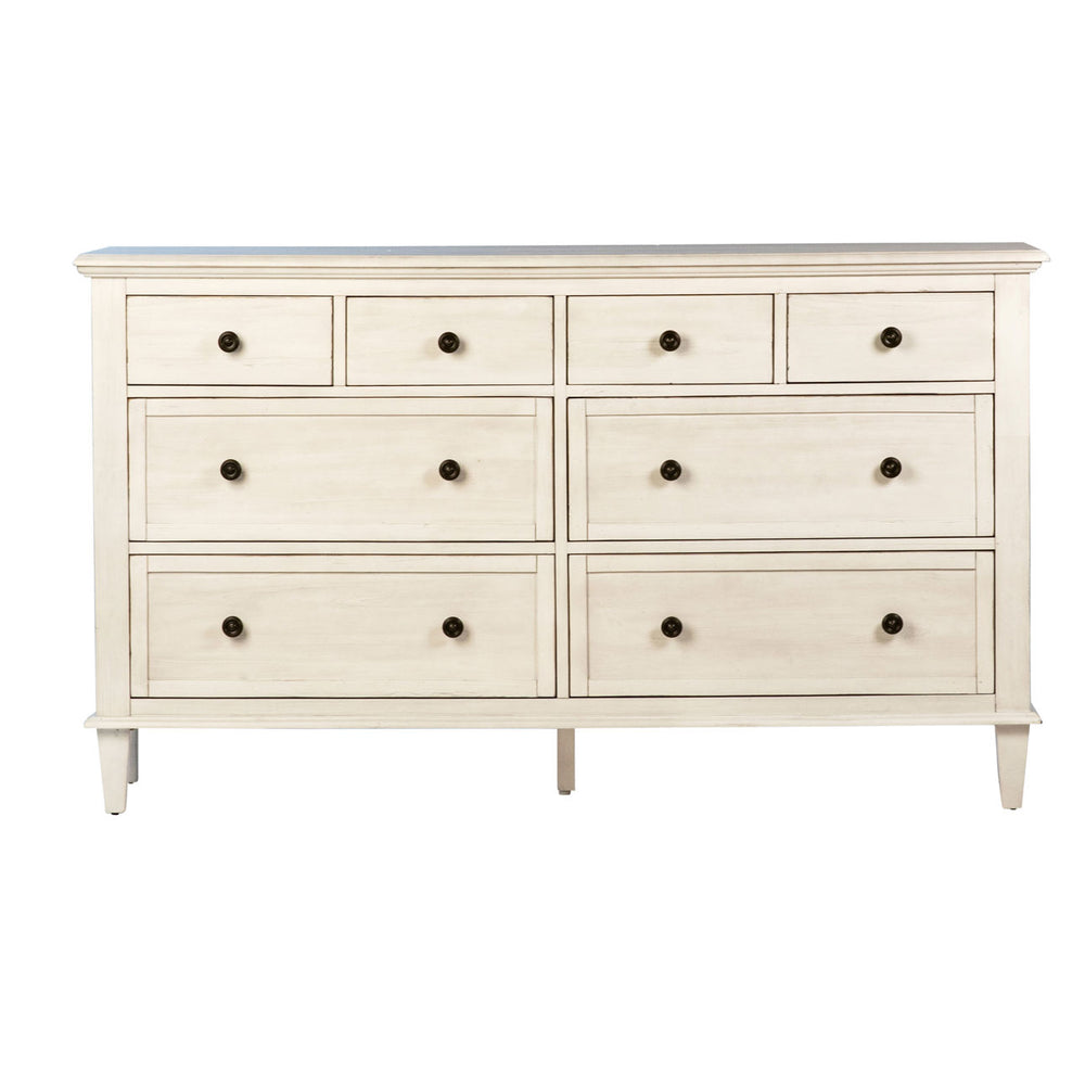 Luca Eight-Drawer Acacia Dresser, front view