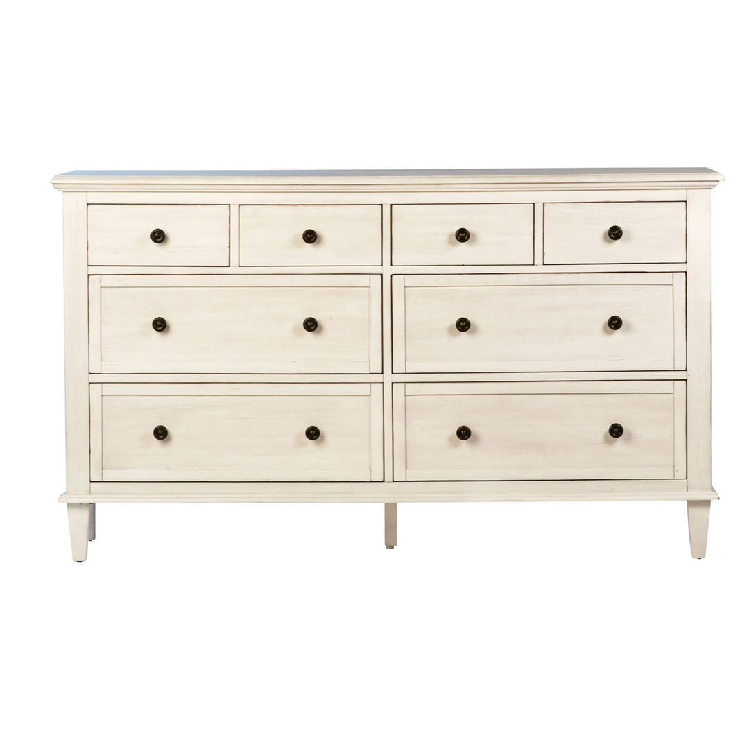Luca Eight-Drawer Acacia Dresser, front view