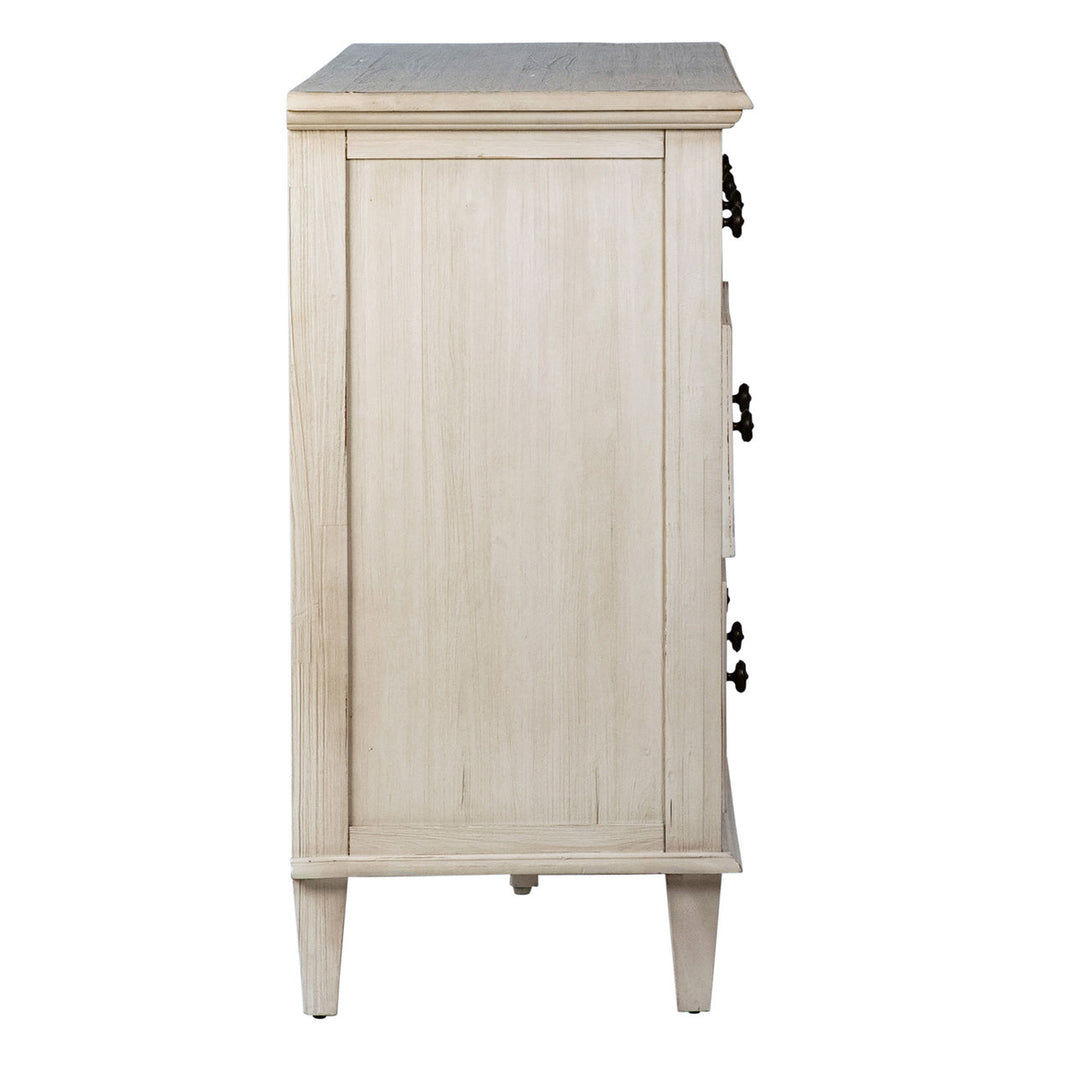Luca Eight-Drawer Acacia Dresser, profile view